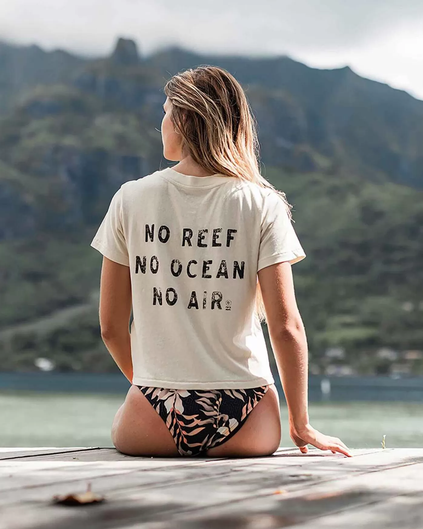 Coral Gardener Shrunken - T-shirt encolhida para Mulher-Billabong Fashion